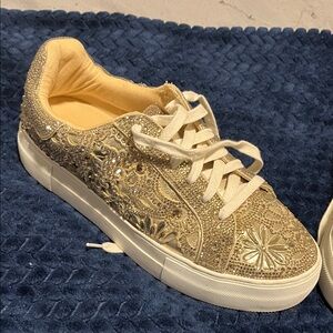 Gold Embellished Betsy Johnson Sneakers